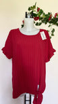 Maglia righe con volant