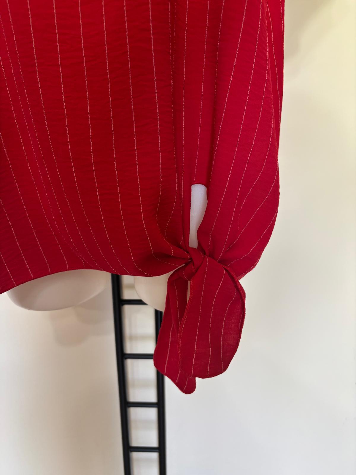 Maglia righe con volant