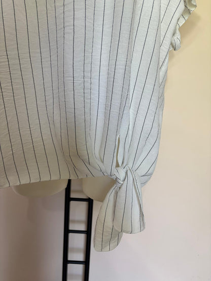 Maglia righe con volant