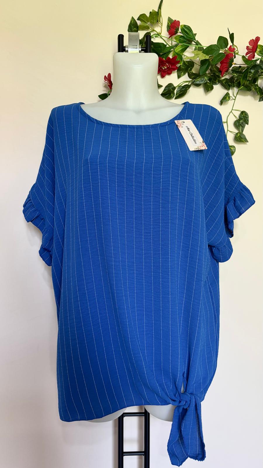 Maglia righe con volant