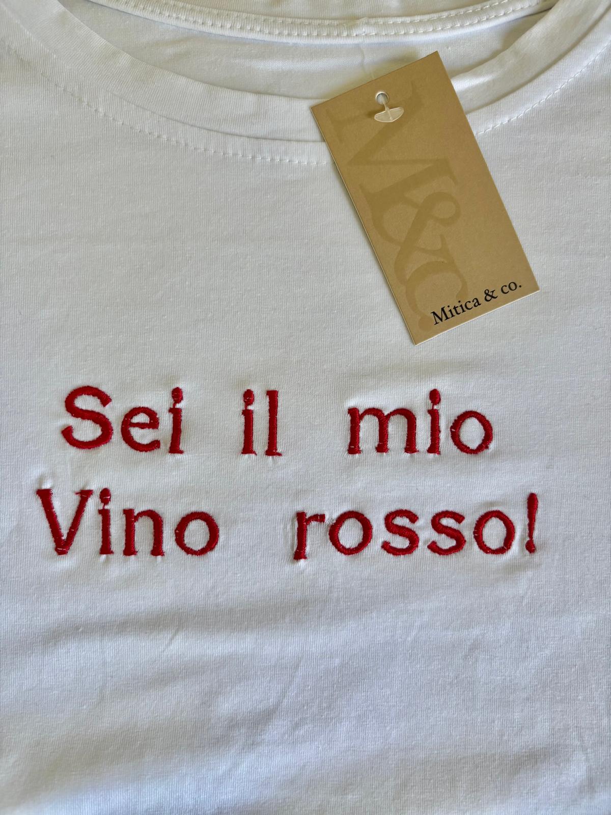 T-shirt scritte ricamate