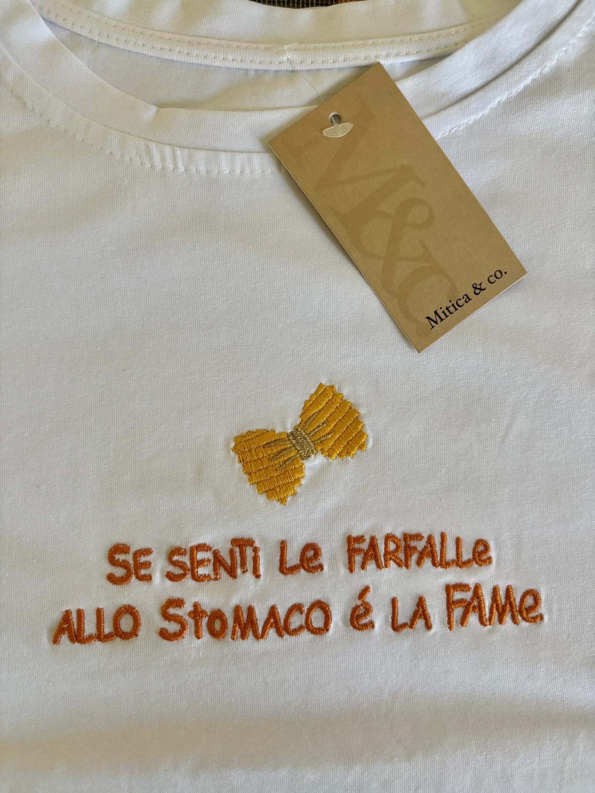 T-shirt scritte ricamate
