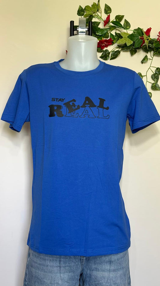 T-shirt scritta "REAL"