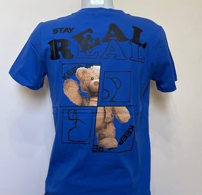 T-shirt scritta "REAL"