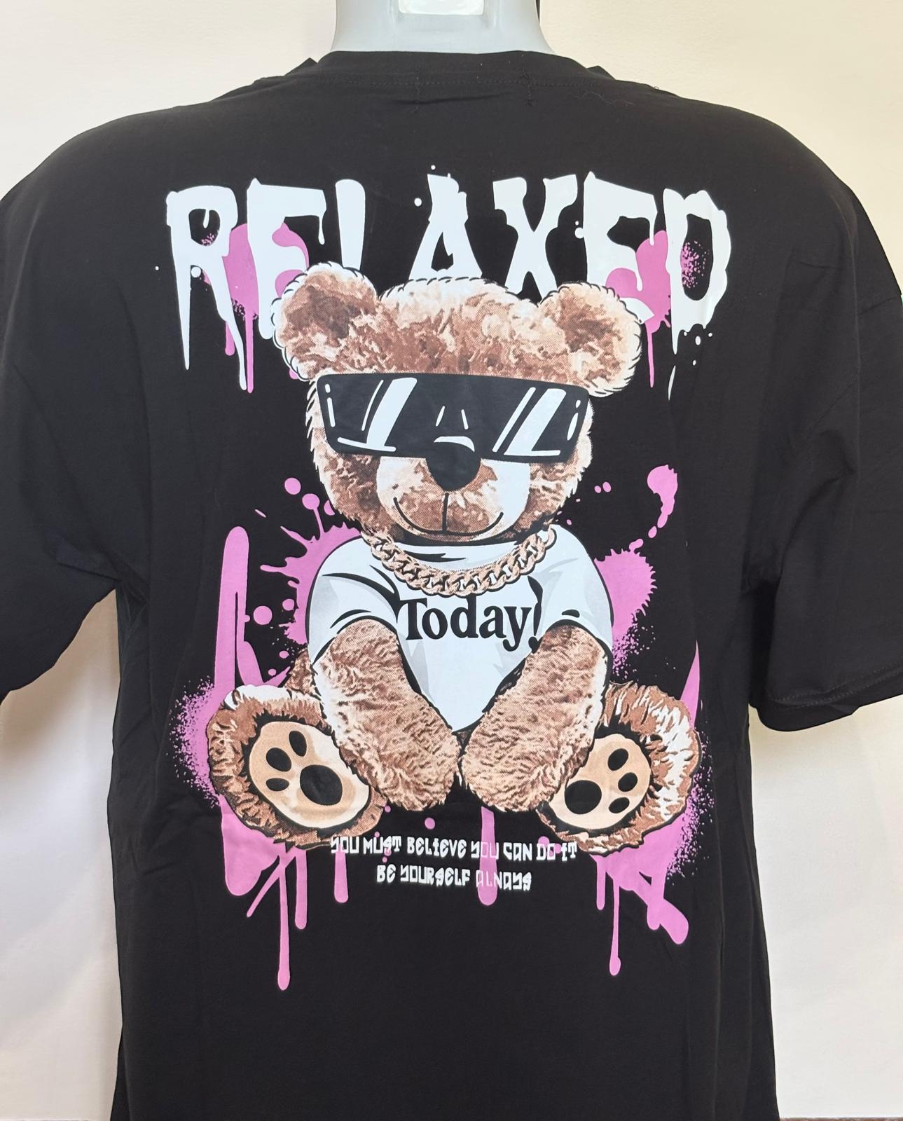 T-shirt scritta "RELAXED"