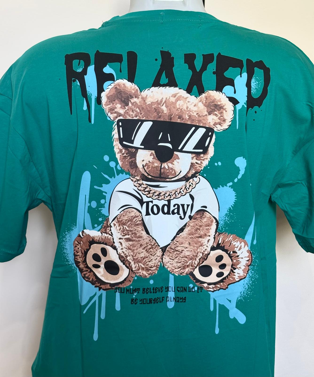 T-shirt scritta "RELAXED"