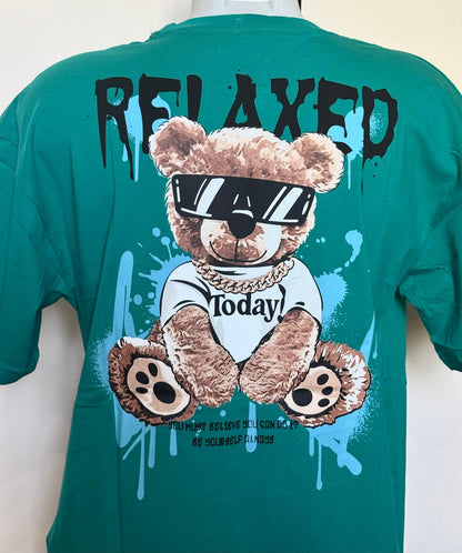 T-shirt scritta "RELAXED"